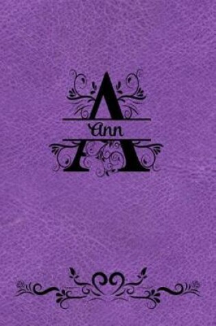 Cover of Split Letter Personalized Name Journal - Ann