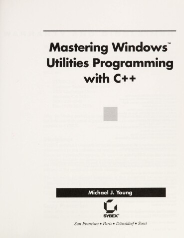 Book cover for Mastering Windows Utilities Programme with C++