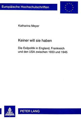 Book cover for Keiner Will Sie Haben