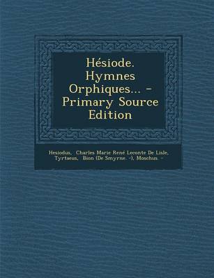 Book cover for Hesiode. Hymnes Orphiques...