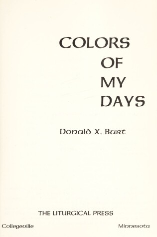 Cover of Colours of My Days