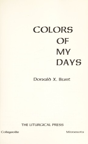 Book cover for Colours of My Days