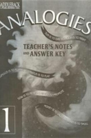 Cover of Analogies 1 Teacher's Notes and Answer Key