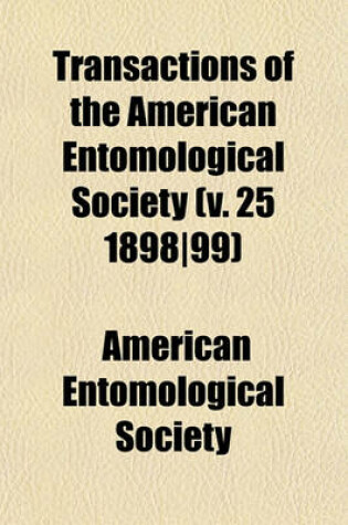 Cover of Transactions of the American Entomological Society Volume . 34