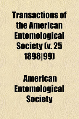 Book cover for Transactions of the American Entomological Society Volume . 34