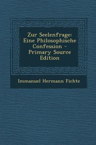 Cover of Zur Seelenfrage