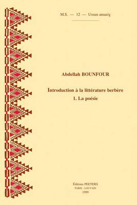 Book cover for Introduction a la Litterature Berbere. 1. La Poesie