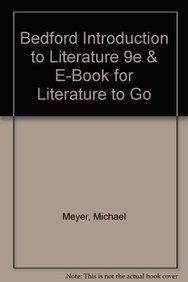 Book cover for Bedford Introduction to Literature 9e & E-Book for Literature to Go