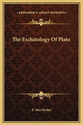 Book cover for The Eschatology Of Plato