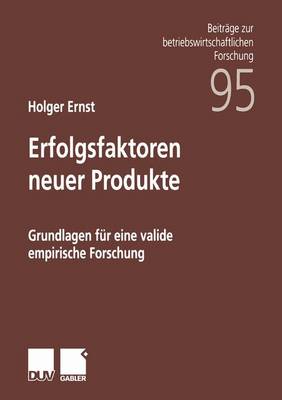 Cover of Erfolgsfaktoren neuer Produkte