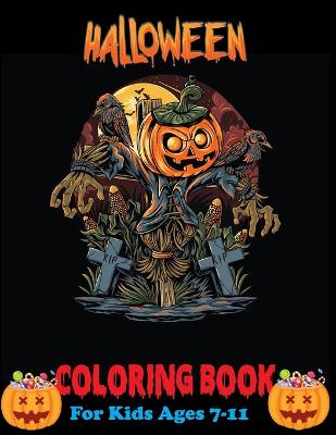 Book cover for Halloween Coloring Book for Kids Ages 7-11