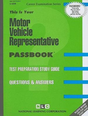 Book cover for Motor Vehicle Representative