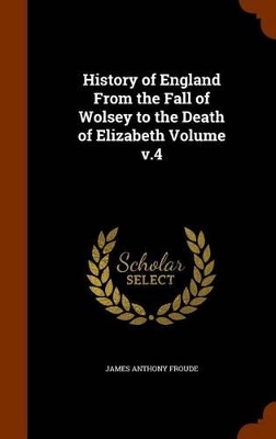 Book cover for History of England from the Fall of Wolsey to the Death of Elizabeth Volume V.4