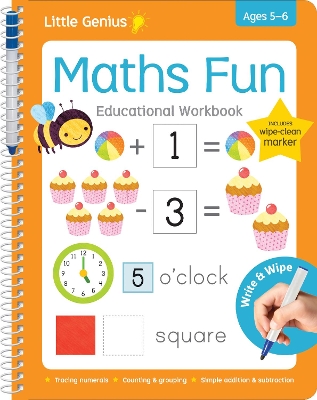 Book cover for Little Genius Write & Wipe Maths Fun