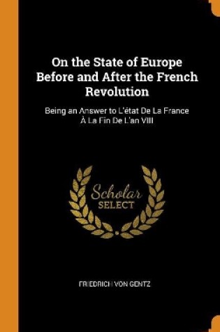 Cover of On the State of Europe Before and After the French Revolution