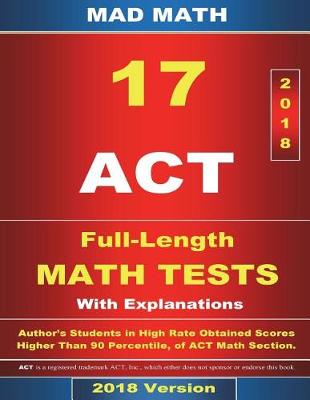 Book cover for 2018 ACT Math Tests 1-17