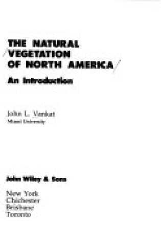 Cover of The Natural Vegetation of North America