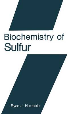 Book cover for Biochemistry of Sulfur