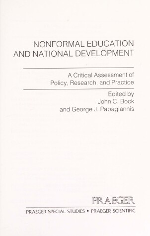 Book cover for Nonformal Education and National Development