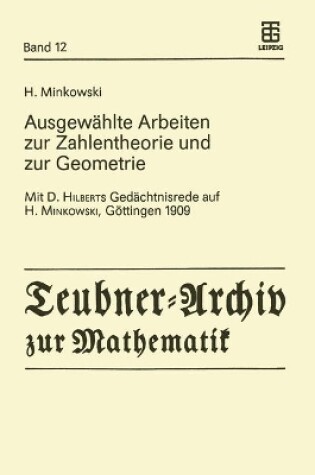 Cover of Ausgewahlte Arbeiten Zur Zahlentheorie Und Zur Geometrie