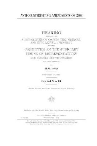 Cover of Anti-counterfeiting Amendments of 2003