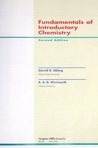 Cover of Fundamental Introduction to Chemistry