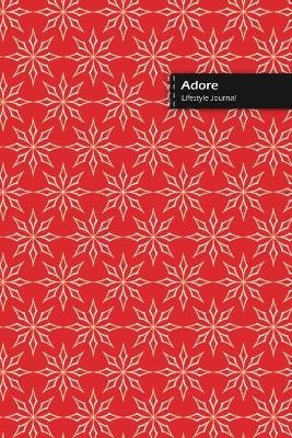 Book cover for Adore Lifestyle Journal, Blank Write-in Notebook, Dotted Lines, Wide Ruled, Size (A5) 6 x 9 In (Red)