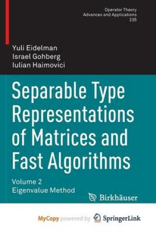Cover of Separable Type Representations of Matrices and Fast Algorithms
