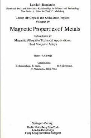 Cover of Hard Magnetic Alloys