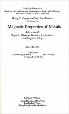 Cover of Hard Magnetic Alloys