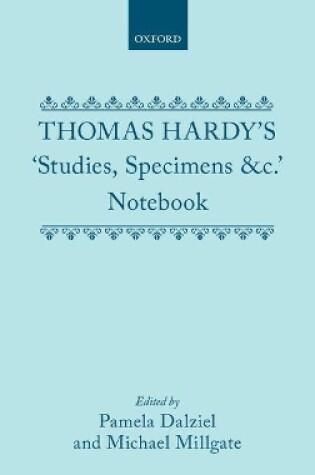 Cover of Thomas Hardy's 'Studies, Specimens &c.' Notebook