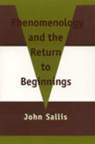 Cover of Phenomenology and the Return to Beginnings