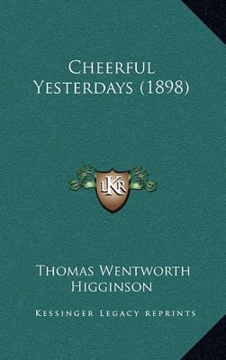 Book cover for Cheerful Yesterdays (1898)