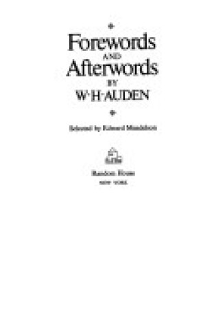 Cover of Forewards and Afterwoods
