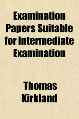 Cover of Examination Papers Suitable for Intermediate Examination