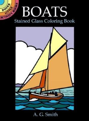 Cover of Boats Stained Glass Coloring Book