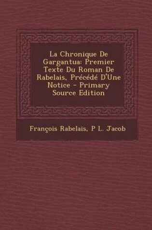 Cover of La Chronique de Gargantua