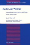 Book cover for Kant's Latin Writings, Translations, Commentaries, and Notes