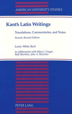 Book cover for Kant's Latin Writings, Translations, Commentaries, and Notes