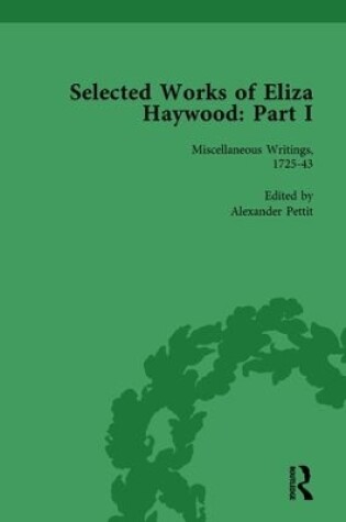 Cover of Selected Works of Eliza Haywood, Part I Vol 1