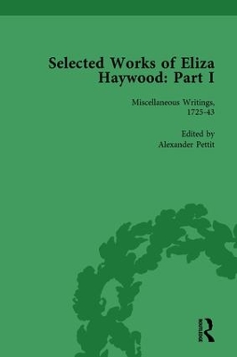 Book cover for Selected Works of Eliza Haywood, Part I Vol 1