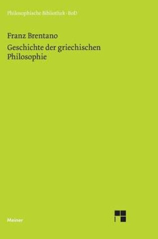 Cover of Geschichte der griechischen Philosophie