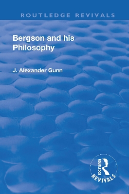 Cover of Revival: Bergson and His Philosophy (1920)