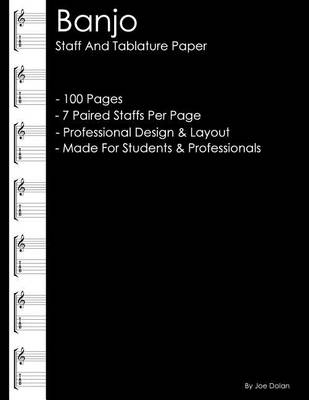 Book cover for Banjo - Staff And Tablature Paper