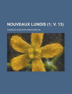 Book cover for Nouveaux Lundis (1; V. 13)