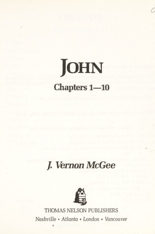 Cover of Thru Bible John: Part 1