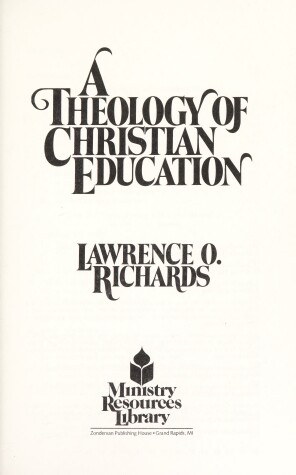 Cover of A Theology of Christian Education