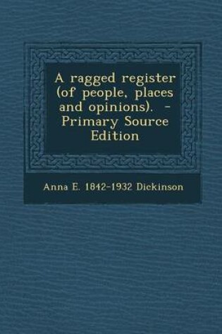 Cover of Ragged Register (of People, Places and Opinions).