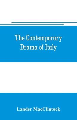 Book cover for The contemporary drama of Italy