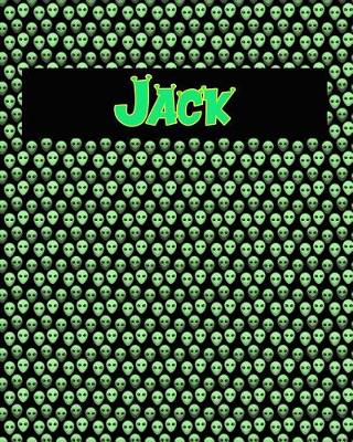 Book cover for 120 Page Handwriting Practice Book with Green Alien Cover Jack